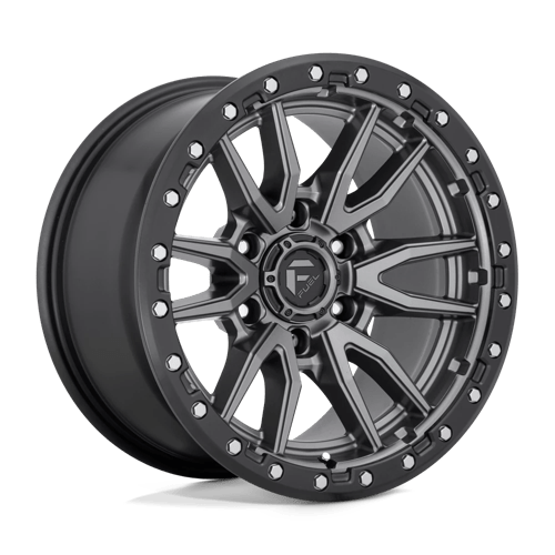 Fuel Offroad D680 REBEL Matte Gunmetal Black Bead Ring 18x9 -12 6x135mm 87.1mm