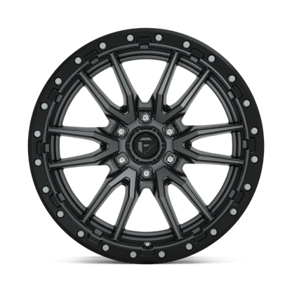 Fuel Offroad D680 REBEL Matte Gunmetal Black Bead Ring 20x10 -18 6x139.7mm 106.1mm