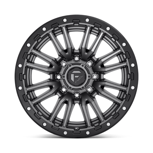 Fuel Offroad D680 REBEL Matte Gunmetal Black Bead Ring 20x10 -18 8x180mm 124.2mm