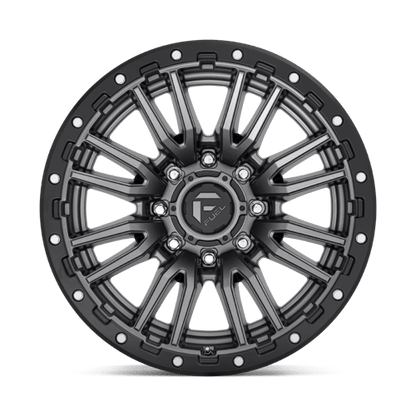 Fuel Offroad D680 REBEL Matte Gunmetal Black Bead Ring 20x10 -18 8x180mm 124.2mm