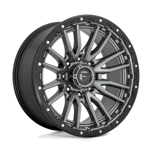 Fuel Offroad D680 REBEL Matte Gunmetal Black Bead Ring 22x10 -18 8x170mm 125.1mm
