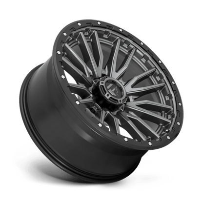 Fuel Offroad D680 REBEL Matte Gunmetal Black Bead Ring 22x10 -18 8x180mm 124.2mm