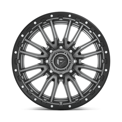 Fuel Offroad D680 REBEL Matte Gunmetal Black Bead Ring 22x10 -18 8x165.1mm 125.1mm