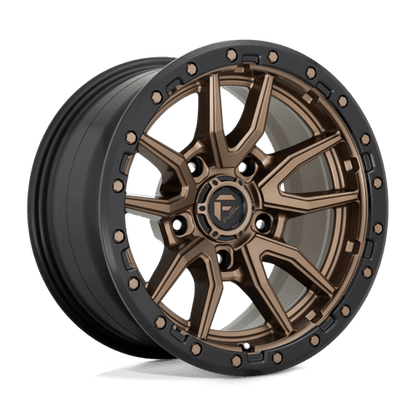 Fuel Offroad D681 REBEL Matte Bronze Black Bead Ring 17x9 -12 5x114.3mm 72.6mm