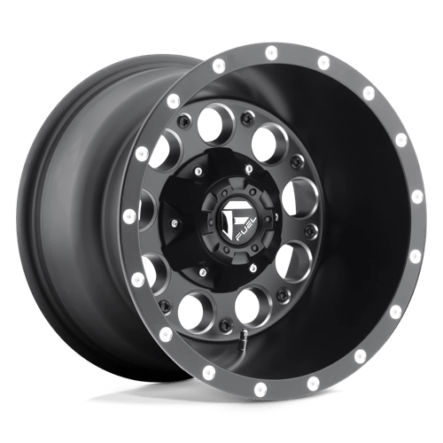 Fuel Offroad D525 REVOLVER Matte Black Milled 15x10 -43 6x139.7mm 108mm