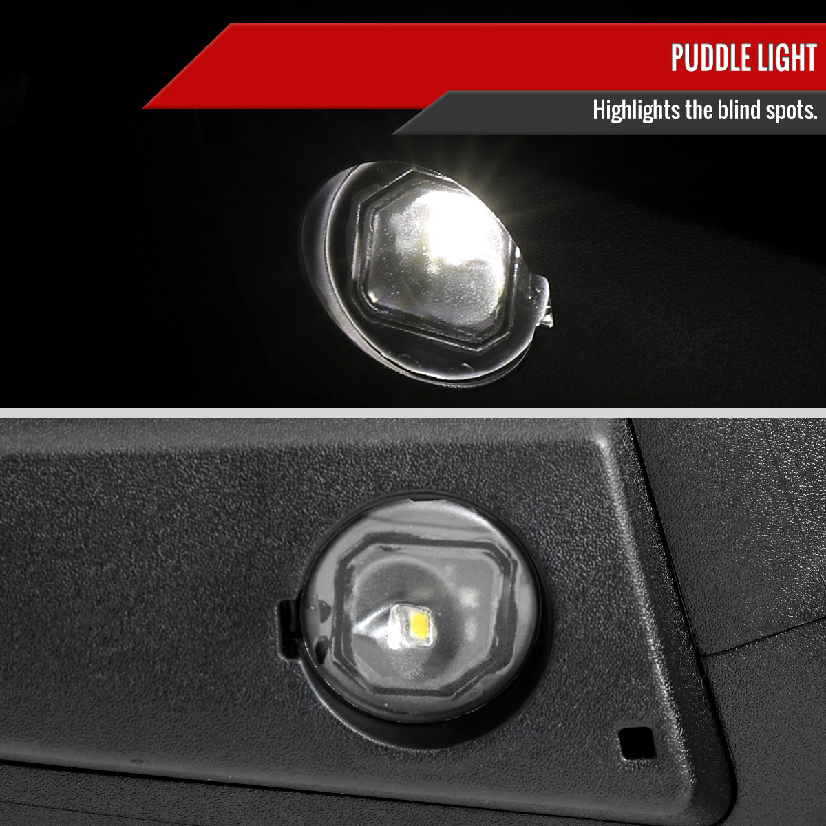 2019-2024 GMC Sierra 1500 Black Power Adjustable, Auto-Fold, BSD & Heated Side Mirror w/ LED Puddle and Auxiliary Light - Driver Side Only