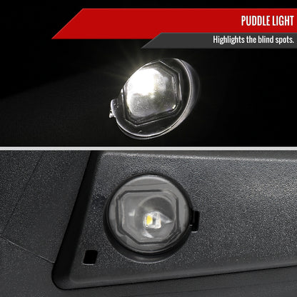 2019-2024 GMC Sierra 1500 Black Power Adjustable, Auto-Fold, BSD & Heated Side Mirror w/ LED Puddle and Auxiliary Light - Passenger Side Only