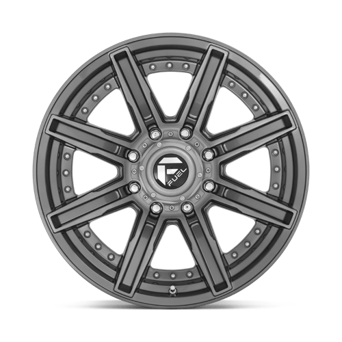 Fuel Offroad D710 ROGUE PLATINUM Brushed Gun Metal Tinted Clear 20x10 -18 8x180mm 124.2mm