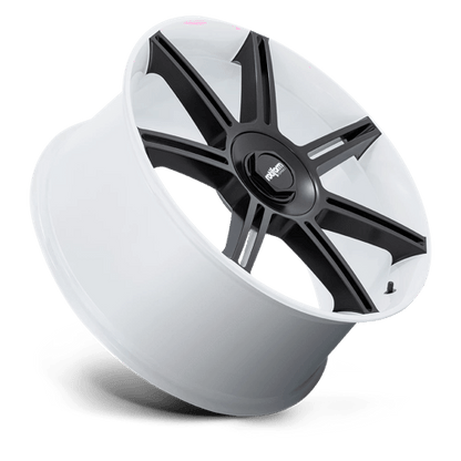 Rotiform FRA Gloss White W/ M-black Spokes 22x10 +56 5x130mm 71.5mm