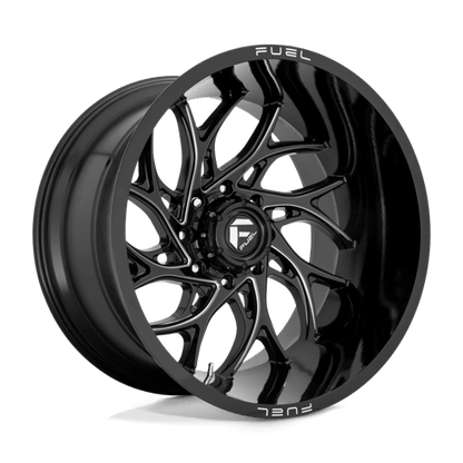 Fuel Offroad D741 RUNNER Gloss Black Milled 22x12 -44 6x139.7mm 106.1mm