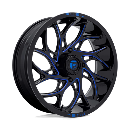 Fuel Offroad D778 RUNNER UTV Gloss Black Milled Candy Blue 20x7 +13 4x137mm 110.1mm