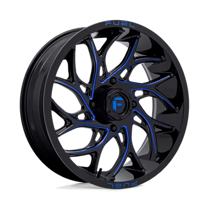 Fuel Offroad D778 RUNNER UTV Gloss Black Milled Candy Blue 20x7 +13 4x137mm 110.1mm