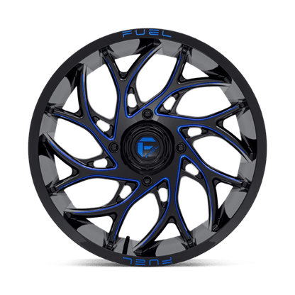 Fuel Offroad D778 RUNNER UTV Gloss Black Milled Candy Blue 20x7 +13 4x137mm 110.1mm