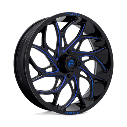 Fuel Offroad D778 RUNNER UTV Gloss Black Milled Candy Blue 24x7 +13 4x156mm 132mm