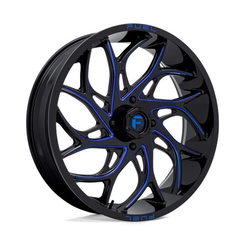 Fuel Offroad D778 RUNNER UTV Gloss Black Milled Candy Blue 24x7 +13 4x137mm 110.1mm