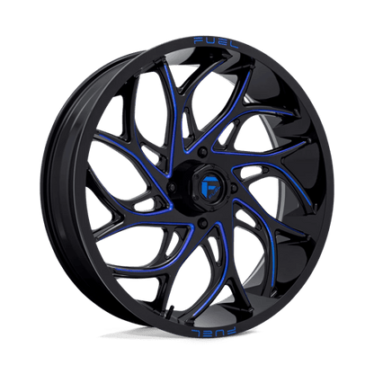 Fuel Offroad D778 RUNNER UTV Gloss Black Milled Candy Blue 24x7 +13 4x137mm 110.1mm