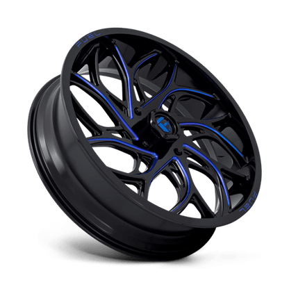 Fuel Offroad D778 RUNNER UTV Gloss Black Milled Candy Blue 24x7 +13 4x137mm 110.1mm