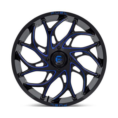 Fuel Offroad D778 RUNNER UTV Gloss Black Milled Candy Blue 24x7 +13 4x137mm 110.1mm