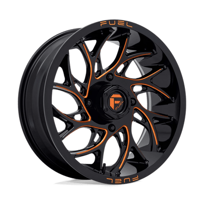 Fuel Offroad D780 RUNNER UTV Gloss Black Milled Orange 18x7 +13 4x137mm 110.1mm