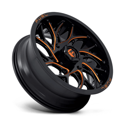 Fuel Offroad D780 RUNNER UTV Gloss Black Milled Orange 22x7 0 4x156mm 132mm