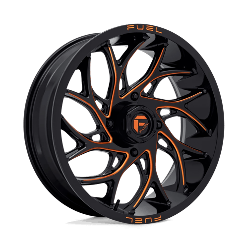 Fuel Offroad D780 RUNNER UTV Gloss Black Milled Orange 20x7 +13 4x156mm 132mm
