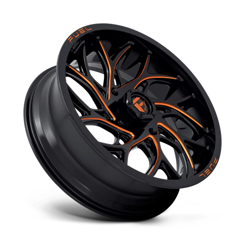 Fuel Offroad D780 RUNNER UTV Gloss Black Milled Orange 20x7 +13 4x156mm 132mm