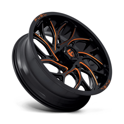 Fuel Offroad D780 RUNNER UTV Gloss Black Milled Orange 20x7 +13 4x156mm 132mm