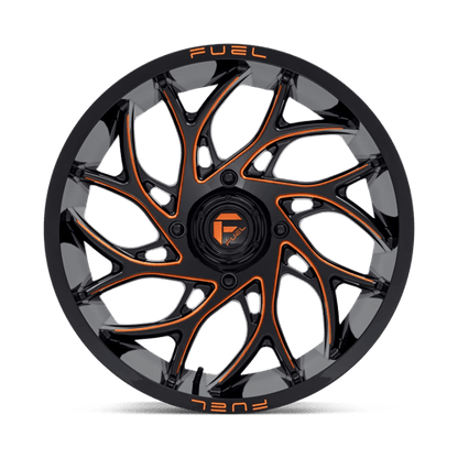 Fuel Offroad D780 RUNNER UTV Gloss Black Milled Orange 20x7 +13 4x137mm 110.1mm