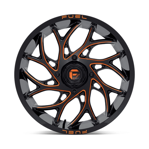 Fuel Offroad D780 RUNNER UTV Gloss Black Milled Orange 20x7 +13 4x156mm 132mm