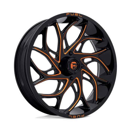 Fuel Offroad D780 RUNNER UTV Gloss Black Milled Orange 24x7 +13 4x156mm 132mm