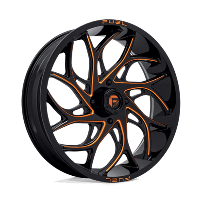 Fuel Offroad D780 RUNNER UTV Gloss Black Milled Orange 24x7 +13 4x156mm 132mm