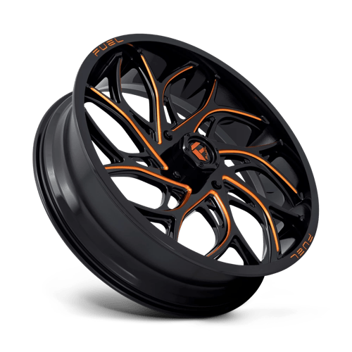 Fuel Offroad D780 RUNNER UTV Gloss Black Milled Orange 24x7 +13 4x156mm 132mm