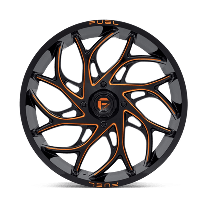 Fuel Offroad D780 RUNNER UTV Gloss Black Milled Orange 24x7 +13 4x156mm 132mm