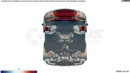 Verus - Rear Diffuser Strake Kit - S550 Ford Mustang Shelby GT350