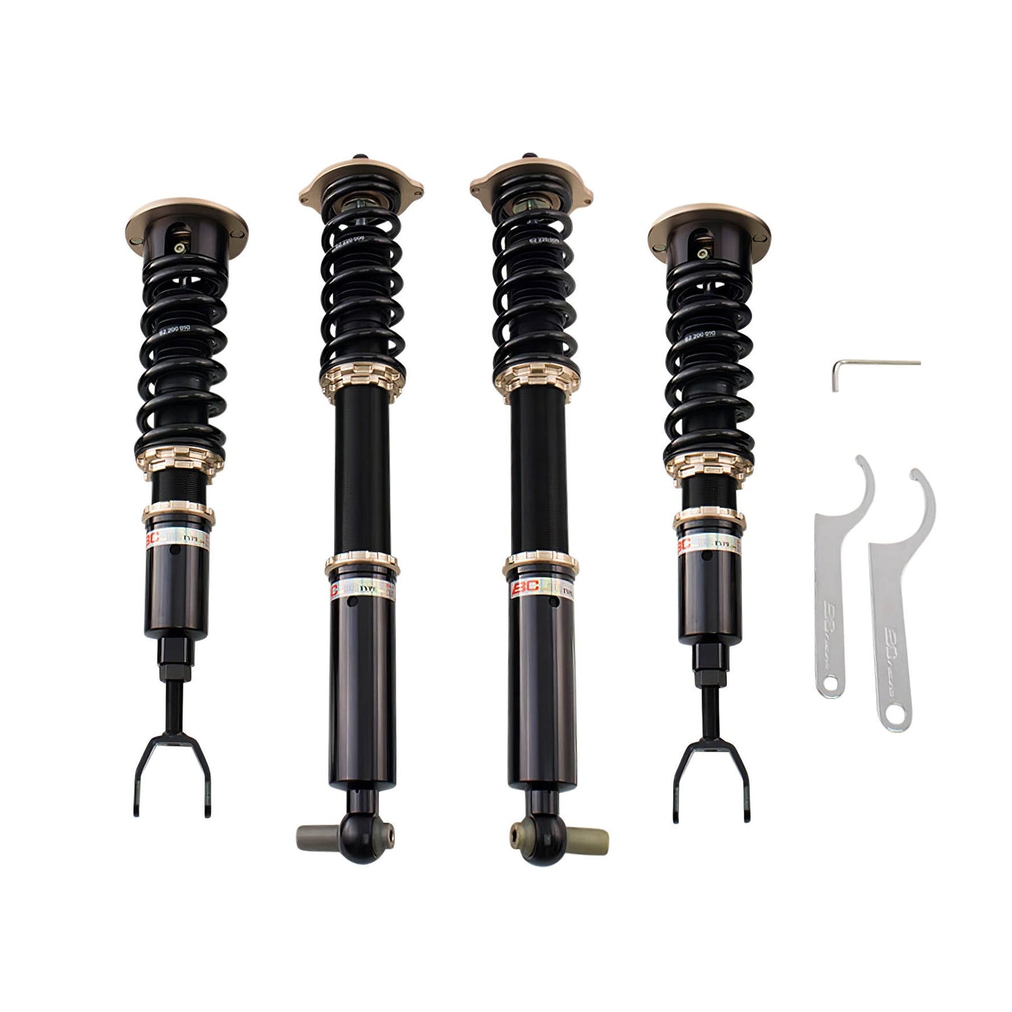 BC Racing BR Series coilovers on white background