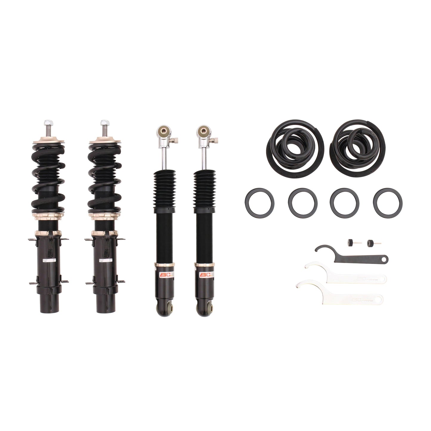 BC Racing BR Series coilovers on white background