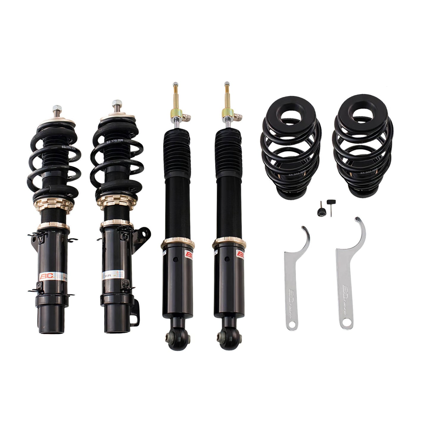 BC Racing BR Series coilovers on white background