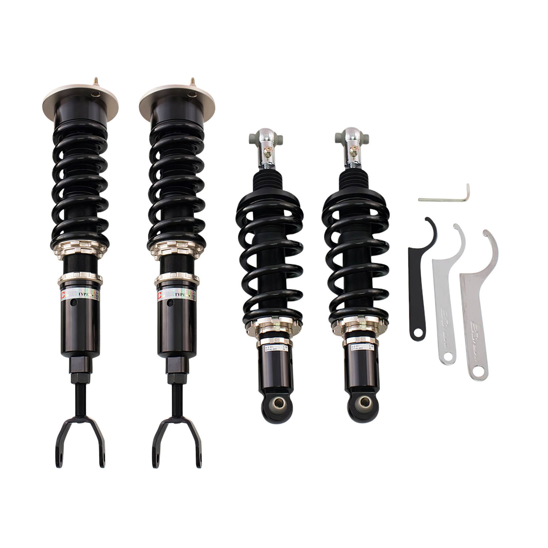 BC Racing BR Series coilovers on white background