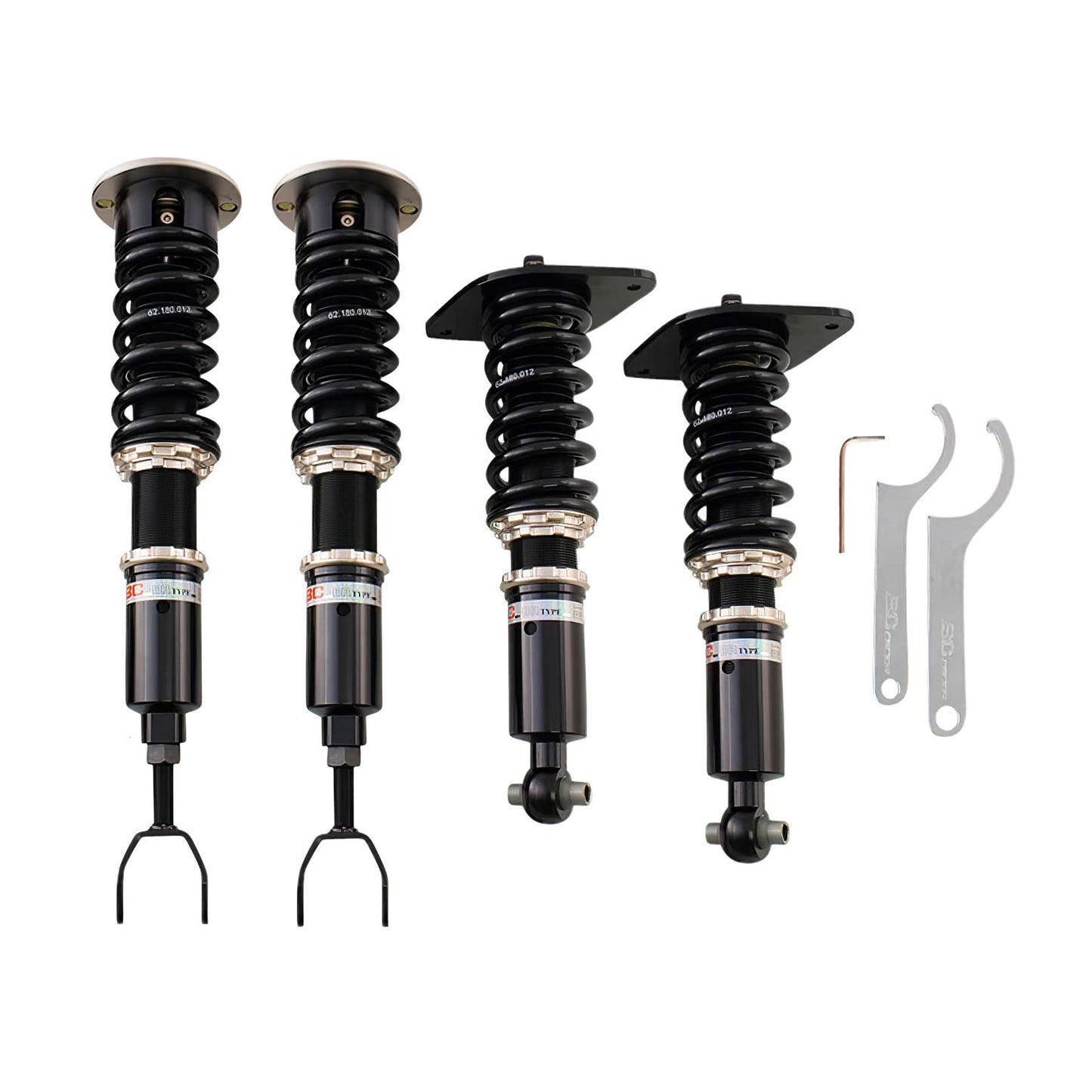 BC Racing BR Series coilovers on white background