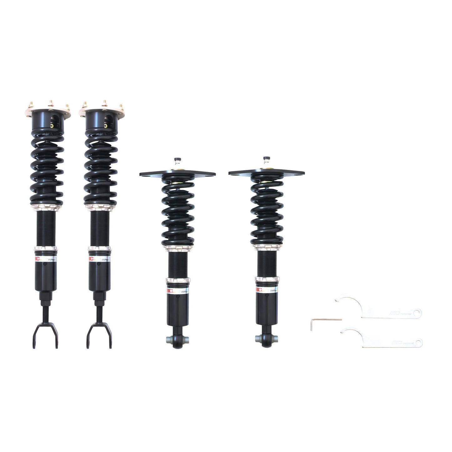 BC Racing BR Series coilovers on white background