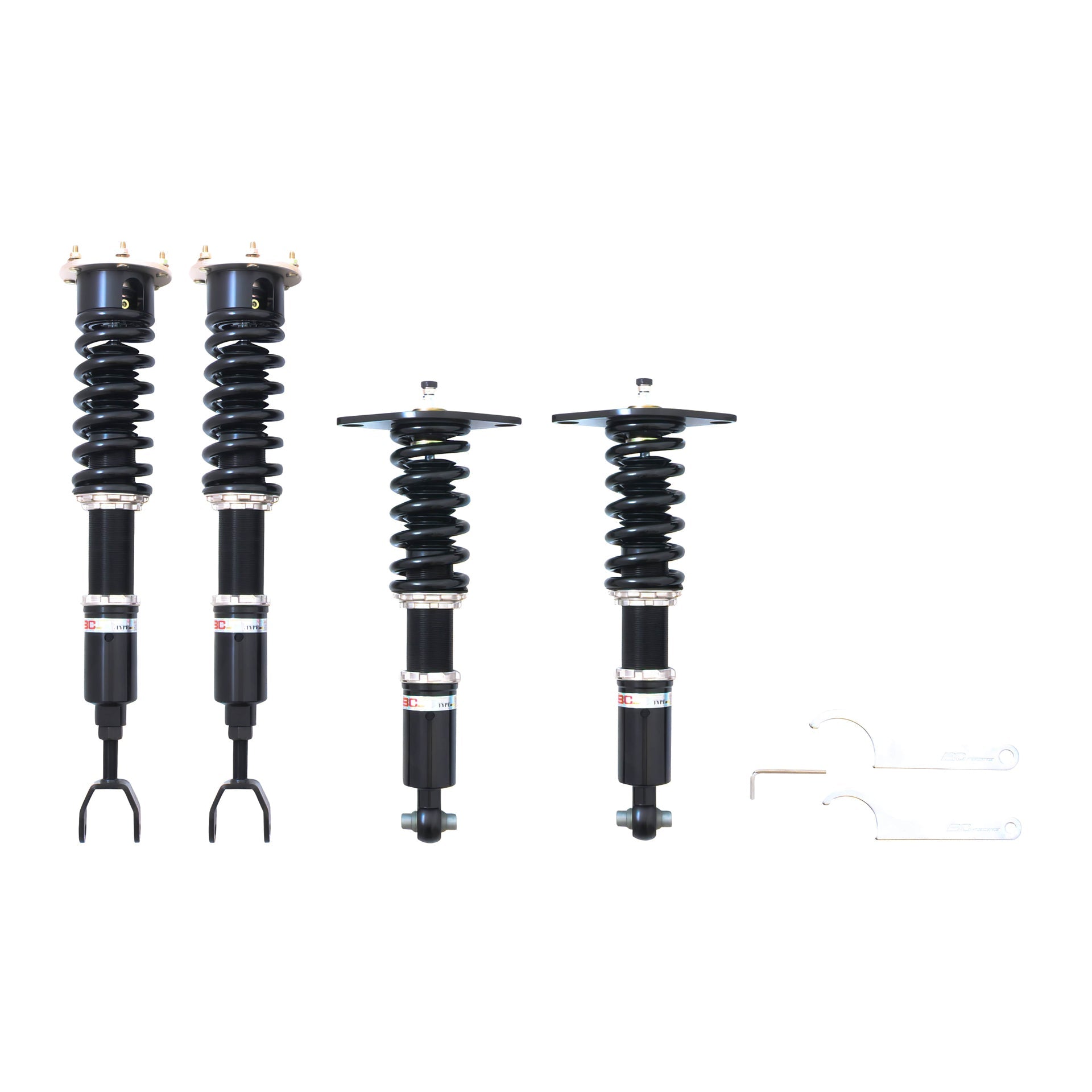 BC Racing BR Series coilovers on white background
