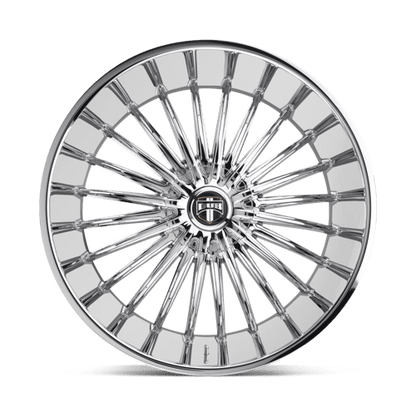 DUB R140 RSE Chrome 24x9.5 +10 Custom 72.6mm