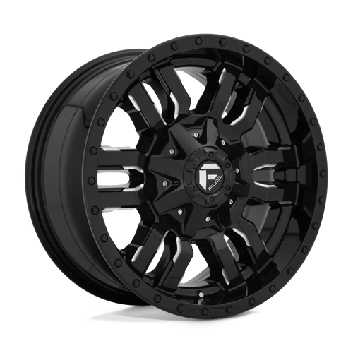 Fuel Offroad D595 SLEDGE Gloss Black Milled 18x9 +20 8x180mm 124.2mm