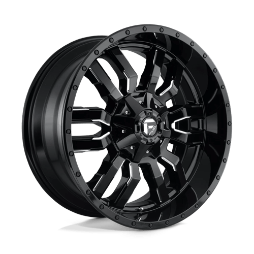 Fuel Offroad D595 SLEDGE Gloss Black Milled 22x10 +10 8x180mm 124.2mm