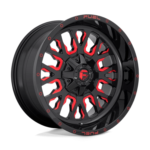 Fuel Offroad D612 STROKE Gloss Black Red Tinted Clear 18x9 -12 6x135|6x139.7mm 106.1mm