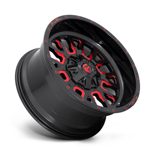 Fuel Offroad D612 STROKE Gloss Black Red Tinted Clear 20x10 -19 6x135|6x139.7mm 106.1mm