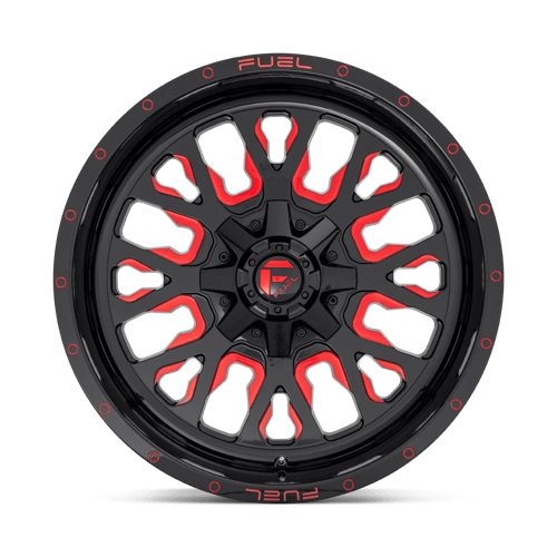Fuel Offroad D612 STROKE Gloss Black Red Tinted Clear 18x9 -12 5x114.3|5x127mm 78.1mm