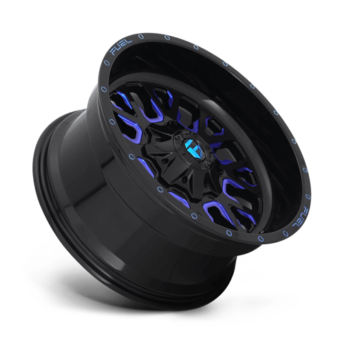 Fuel Offroad D645 STROKE Gloss Black Blue Tinted Clear 17x9 -12 5x114.3|5x127mm 78.1mm