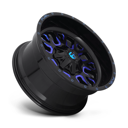 Fuel Offroad D645 STROKE Gloss Black Blue Tinted Clear 20x10 -19 6x135|6x139.7mm 106.1mm