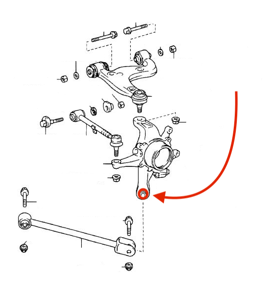 01-05 Lexus IS Megan Racing Rear Knuckle Bushings